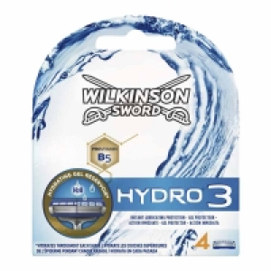 Wilkinson Sword Hydro 3 Razor Blades 4 pack £5.50