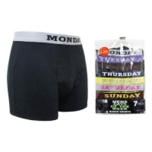 7 Pack Mens Days Of The Week Boxer Shorts - Small £9.99