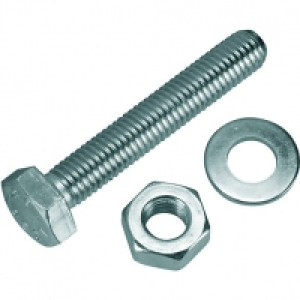 Wickes Hexagonal Set Screws - M10 x 60mm Pack of 4