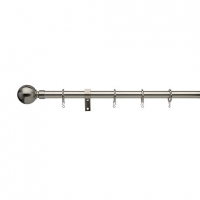 Wickes  Universal Extendable Curtain Pole with Ball Finials - Satin 