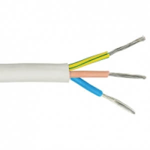 Time 3 Core Heat-Resistant Flexible Butyl Cable - White 2.5m