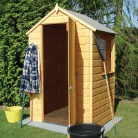 Wickes  Shire 4 x 4 ft Shiplap Timber Garden Storage Shed Brown