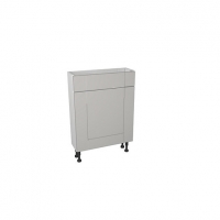 Wickes  Wickes Vermont Grey On White Compact Toilet Unit - 600 mm