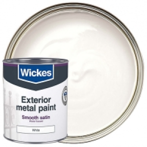 Wickes Metal Paint Smooth Finish Satin White 750ml £15.00
