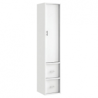Wickes  Wickes Alessano White Gloss Tall Wall Hung Unit - 350mm