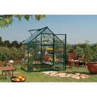 Wickes  Palram 6 x 4 ft Harmony Green Aluminium Apex Greenhouse with