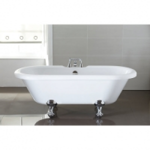 Wickes Decadent Double Ended Roll Top Bath with Chrome Effec