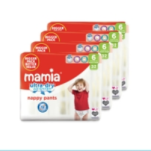 Aldi  Mamia XL Size 6 Nappy Pants 128 Pack