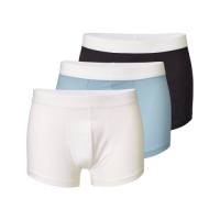 Aldi  White/Blue Mens Hipsters 3 Pack