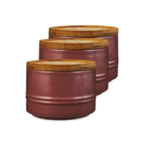 Small Plum Kitchen Canister 3 Pack
