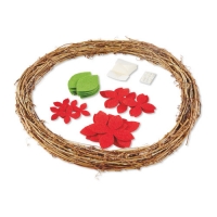 Aldi  Make Your Own Poinsettia Wreath