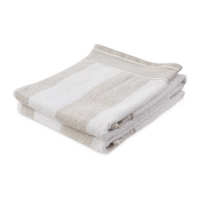 Aldi  Grey Stripe Hand Towel 2 Pack