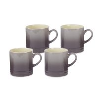 Aldi  Grey Stoneware Mugs 4 Pack