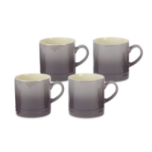 Grey Stoneware Mugs 4 Pack