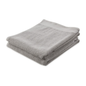 Plain Grey Hand Towel 2 Pack