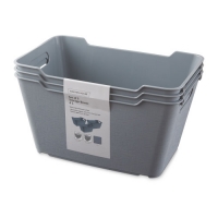 Aldi  Grey 6L Storage Box 3 Pack