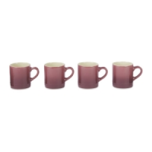 Aldi  Plum Stoneware Espresso Mugs 4 Pack