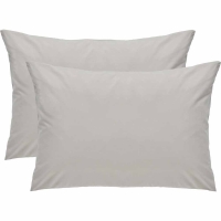 Wilko  Wilko Easy Care Stone Housewife Pillowcases 2 pack