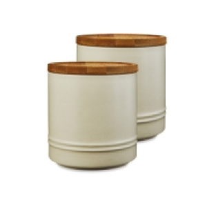 Aldi  Medium Cream Kitchen Canister 2 Pack