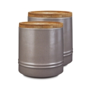 Medium Grey Kitchen Canister 2 Pack