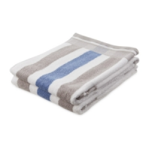 Blue/Grey Stripe Hand Towel 2 Pack