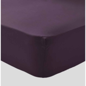 Wilko  Wilko Easy Care Plum Double Fitted Sheet