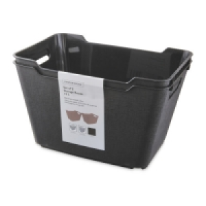 Black Matt 12L Storage Box 2 Pack