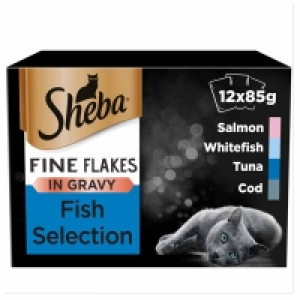 Sheba Fine Flakes Fish Selection in Gravy Cat Food Pouches 1 £4.00