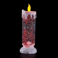 QDStores  LED Multicolour Indoor Animated Candle Glitter Ornament 24cm