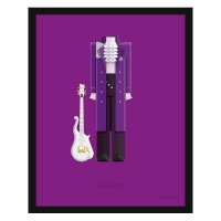 QDStores  Music Legends Prince Suit Framed Print Wall Art 14 x 11 Inch