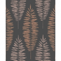 Wickes  Boutique Lucia Black/Copper Decorative Wallpaper - 10m