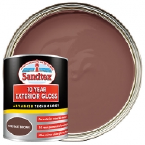 Sandtex 10 Year Exterior Gloss Paint - Chestnut Brown 750ml £20.00