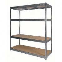 Wickes  Rb Boss Galvanised Shelf Kit 4 Wood Shelves - 1800 x 1600 x 