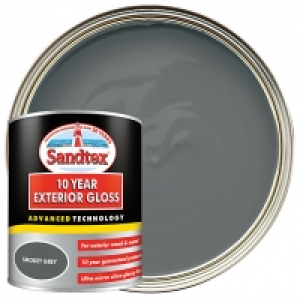 Sandtex 10 Year Exterior Gloss Paint - Smokey Grey 750ml £20.00