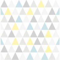 Wickes  Superfresco Easy Tarek Geometric Design Yellow and Blue Wall