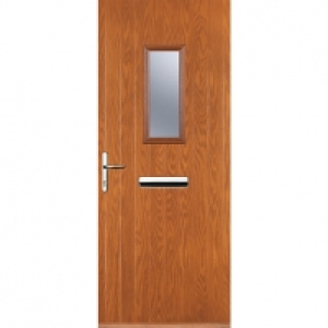 Euramax 1 Square Oak Right Hand Composite Door 880mm x 2100m
