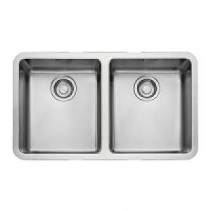 Wickes  Franke Kubus 2 Bowl Undermount Stainless Steel Kitchen Sink