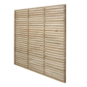 Forest 6 x 6ft Contemporary Single Slatted Fence Panel - Pac