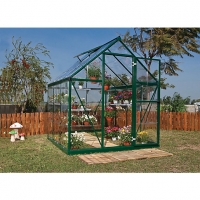 Wickes  Palram 6 x 6 ft Harmony Green Aluminium Apex Greenhouse with