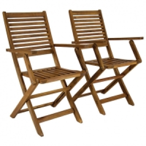 Charles Bentley FSC Acacia 1 x Pair Of Wooden Foldable Arm C £90.00
