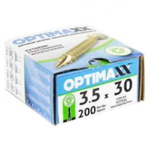 Optimaxx Pz Countersunk Zinc & Yellow Passivated Woodscrew -