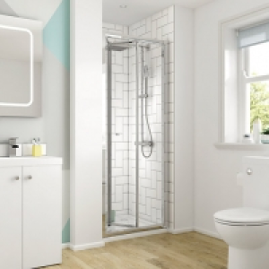 Wickes  Wickes 800 X 800mm - Square Bi-fold Semi Frameless Shower En