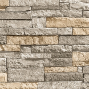 Superfresco Easy Ledgestone Grey/Terracotta Decorative Wallp £18.00