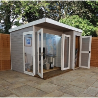 Wickes  Mercia 10 x 8 ft Large Room Garden Office with Side Shed & B