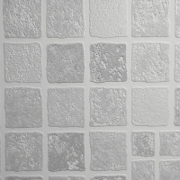 Wickes  Contour Earthen Tile Effect Decorative Wallpaper Grey - 10m