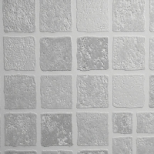 Contour Earthen Tile Effect Decorative Wallpaper Grey - 10m