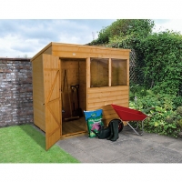 Wickes  Forest Garden 7 x 5 ft Timber Shiplap Pent Shed with Assembl