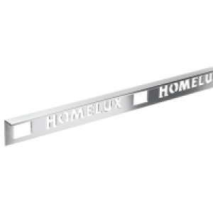 Homelux 12.5mm Metal Straight Silver Tile Trim 2.44m £18.00