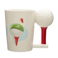 Partridges Puckator Puckator Golf Ball and Tee Shaped Handle Mug - Gift Boxed