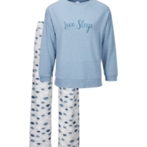 Ladies Blue Love Sleep Pyjamas